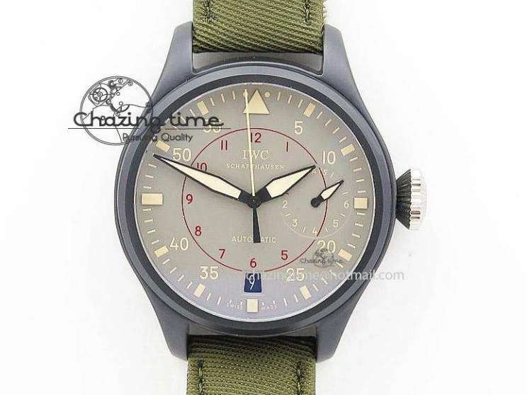 MIROTIME 0504 Big Pilot IW329701 M+F 1:1 Best Edition Black Dial on Brown Leather Strap MY RelaxedFit 7005